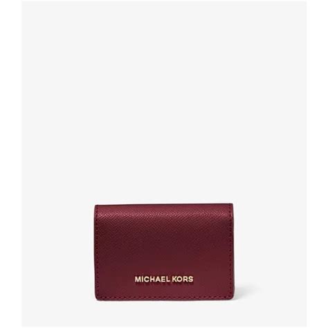 michael michael kors small two-tone crossgrain leather wallet|Michael Kors small black wallet.